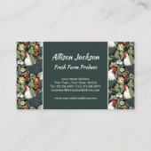 Carte De Visite Fermiers Marché Volaille ferme Green Rooster (Devant)