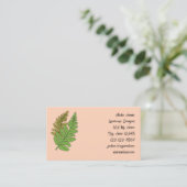 Carte De Visite Fern Theme Business Card (Debout devant)