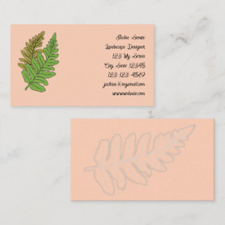 Carte De Visite Fern Theme Business Card