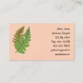 Carte De Visite Fern Theme Business Card (Devant)