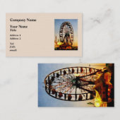 Carte De Visite Ferris Wheel at Night (Devant / Derrière)