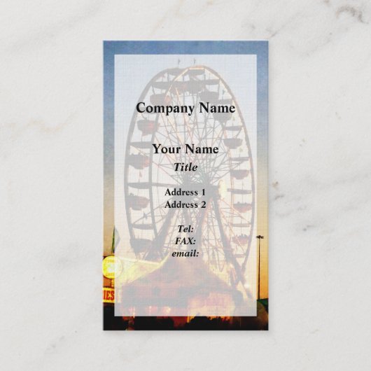 Carte De Visite Ferris Wheel at Night (Devant)