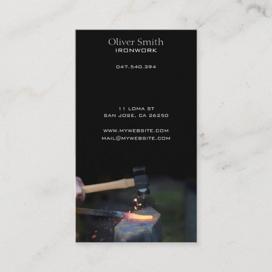Carte de visite ferronnier ou ferronnerie (Devant)