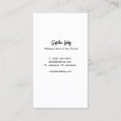 Carte De Visite Festif Confetti & Gold Circles Look Beauté Salon (Dos)