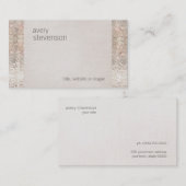 Carte De Visite Festif Fun Faux Séquins Sparkly Cute Girly (Devant / Derrière)