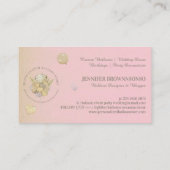 Carte De Visite Festive Balloons Rustic Gold Party Planificateur d (Dos)