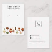 CARTE DE VISITE FESTIVE CHRISTMAS ORNAMENTS ÉTUDIANT ÉTABLISSEMENT (Devant / Derrière)