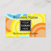 Carte De Visite Fête circulaire colorée (Devant)