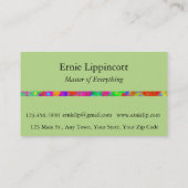 Carte De Visite Fête colorée (Dos)