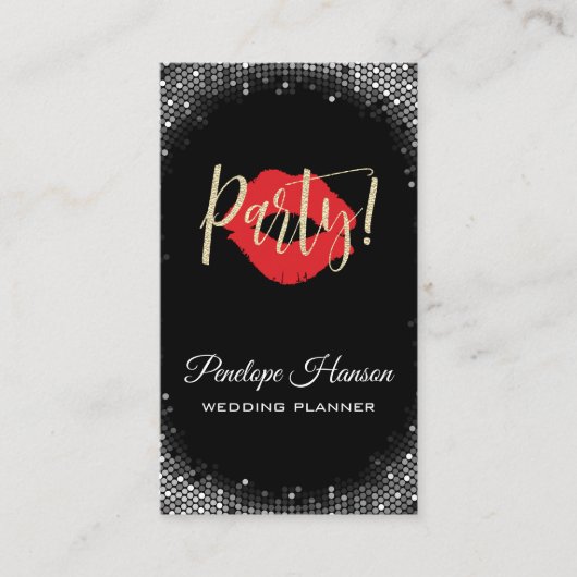 Carte De Visite Fête de fête avec un baiser (Devant)