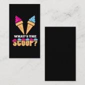 Carte De Visite Fête de la Révélation du genre - Crème glacée Quel (Devant / Derrière)