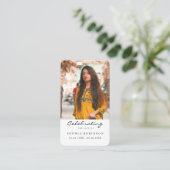 Carte De Visite Fête de la vie Photo Funeral Prayer Card (Debout devant)