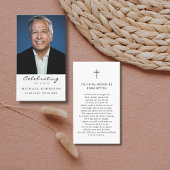 Carte De Visite Fête de la vie Photo Funeral Prayer Card