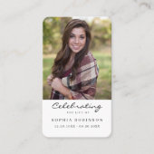 Carte De Visite Fête de la vie Photo Funeral Prayer Card (Devant)