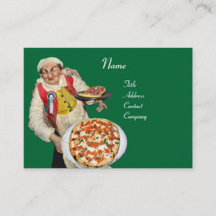 Carte De Visite FÊTE DE PIZA CUISINE ITALIENNE, PIZZERIA, vert noi