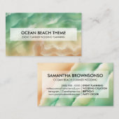 Carte De Visite Fête de planification d'événement d'Ocean Beach Me (Devant / Derrière)