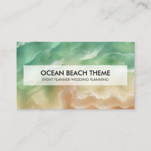 Carte De Visite Fête de planification d'événement d'Ocean Beach Me