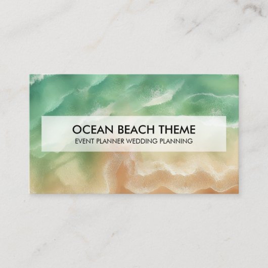 Carte De Visite Fête de planification d'événement d'Ocean Beach Me (Devant)
