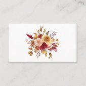 Carte De Visite Fête des mariées de la demande de recette Fleurs d (Dos)