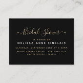 Carte De Visite Fête des mariées de script simple moderne Invitati (Devant)