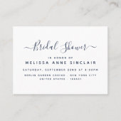 Carte De Visite Fête des mariées de script simple moderne Invitati (Devant)