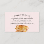 Carte De Visite Fête des mariées rose Pancake Affichage douche (Devant)