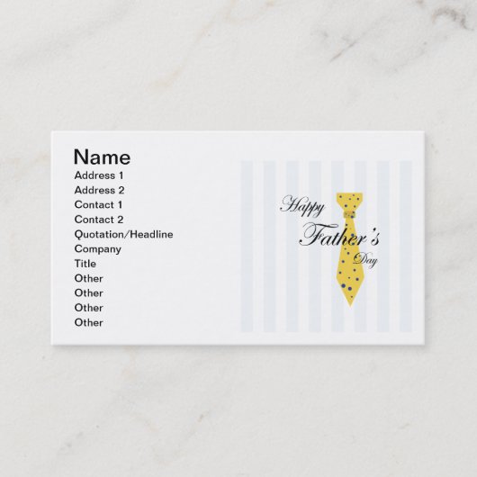 Carte De Visite Fête des pères heureuse (Devant)
