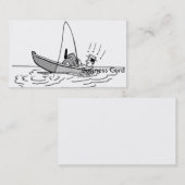 Carte De Visite Fête des pères heureuse - bateau de pêche (Devant / Derrière)