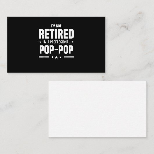 Carte De Visite Fête des pères | Im A Professional Pop Pop (Devant / Derrière)