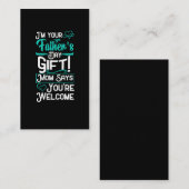 Carte De Visite Fête des pères Surprise Fils Fille Drôle (Devant / Derrière)