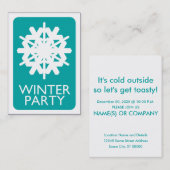 Carte De Visite fête d'hiver indie (Devant / Derrière)