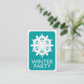 Carte De Visite fête d'hiver indie (Debout devant)