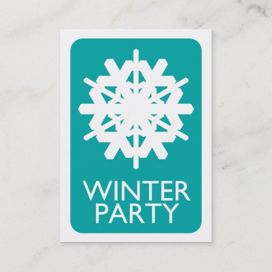 Carte De Visite fête d'hiver indie (Devant)