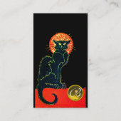 CARTE DE VISITE FÊTE DU CHAT NOIR MONOGRAMME (Dos)