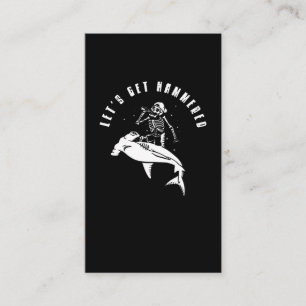 Carte De Visite Fête du requin-marteau Fête de bière drôle Boi