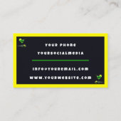 Carte De Visite Fête Heure Neon Populaire Professionnel Personnali (Dos)