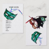 Carte De Visite FÊTE MASQUERADE perle (Devant / Derrière)