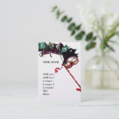 Carte De Visite FÊTE MASQUERADE perle (Debout devant)