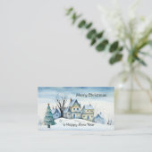 Carte De Visite Fêtes de Noël Merci photo (Debout devant)