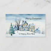 Carte De Visite Fêtes de Noël Merci photo (Devant)