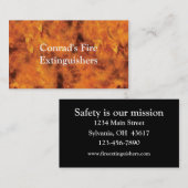 Carte De Visite Feu (Devant / Derrière)