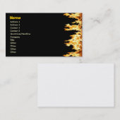 Carte De Visite Feu (Devant / Derrière)