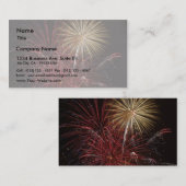 Carte De Visite Feu d'artifice (Devant / Derrière)
