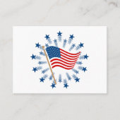 Carte De Visite Feu d'artifice Drapeau Américain 4 juillet (Devant)