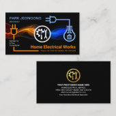 Carte De Visite Feu de foudre électrique (Devant / Derrière)