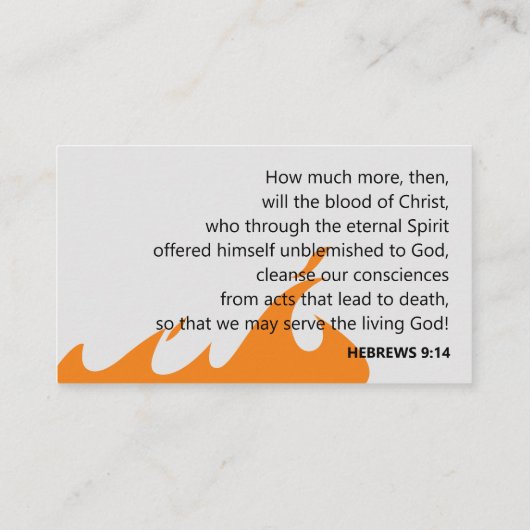 Carte De Visite Feu de propagation (Dos)