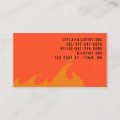 Carte De Visite Feu de propagation (Dos)