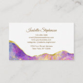 Carte De Visite Feu élégant Opale Arc-en-ciel Pierre précieuse Ent (Dos)