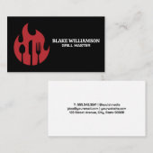 Carte De Visite Feu et Dinnerware | Culinaire (Devant / Derrière)