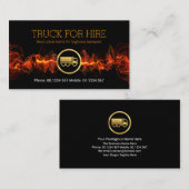 Carte De Visite Feu Rouge éclair foyer Moteur Camion Transport (Devant / Derrière)